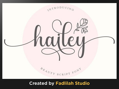 Hailey Font apparel fonts branding calligraphy fonts design font graphic design logo retro font vintage fonts