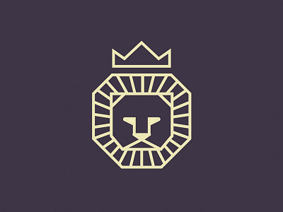 Lion logo crown king lion logo