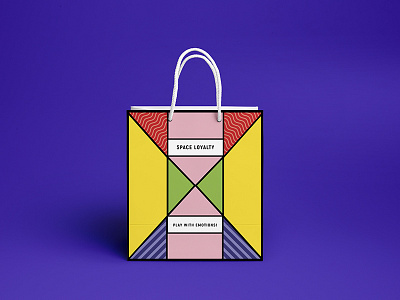 Paperbag for Space Loyalty company emotions geometric marketing origami paperbag like