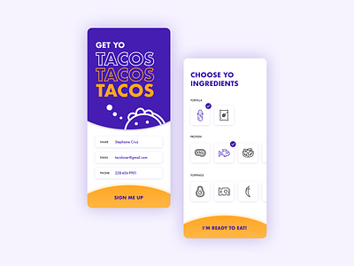 Daily UI 001 - Signup for tacos