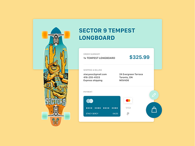 Daily UI 002 - Checkout Concept 002 checkout daily 100 dailyui dailyui 002 dailyuichallenge design flat longboard payment ui uiconcept ux vector web