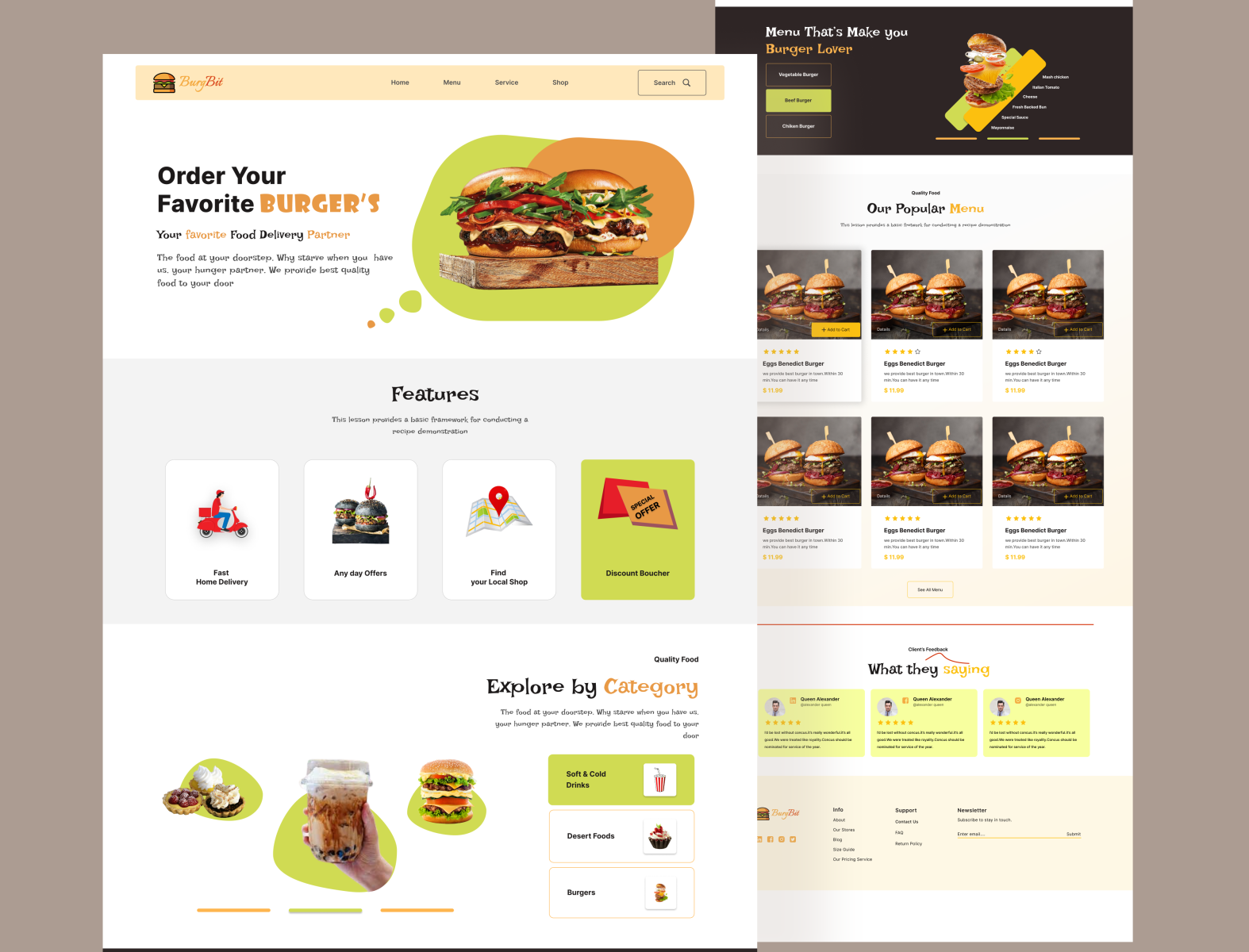 Burger Delivery by Shamsul Alam on Dribbble