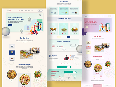 Food Delivery & Catering service landing page