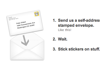 Self-address stamped envelope