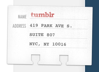 Tumblr card address rolodex tumblr