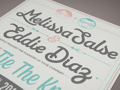 Eddie & Melissa invitations invites typography wedding