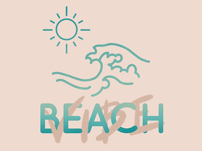 Beach Vibe design graphic design graphic designer illustration lettering lettering art monoline monoline illustration tshirt design typogaphy