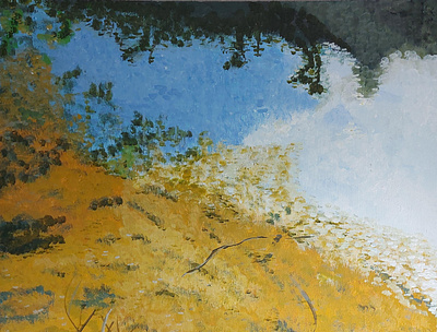 River bed acrylic paint