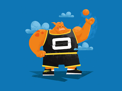 Pound - Orange Monstar alien basketball illustration jordan looney looney tunes monstars monsters spacejam