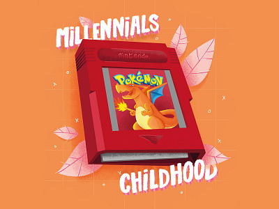 Millenials Childhood - Pokemon Red anime childhood illustration millennial millennials pokeball pokemon pokemon art pokemon go pokemongo video game video games videogame videogames