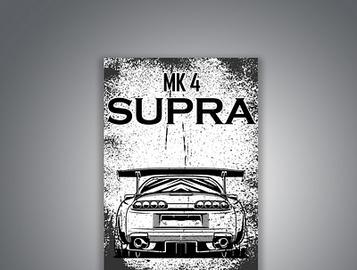 SUPRA MK4 car design illustration jdm jdm car mk4 poster design supra