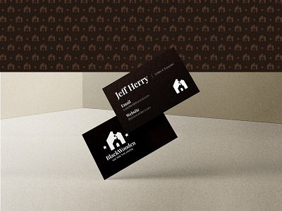 BlackWooden business card design