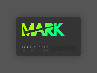 MarkRiddle Logo and Business card businesscard check clint logo logolover mark shape typography work