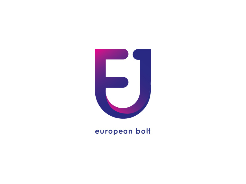 European logo u and e design european logo fashion
