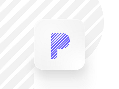 P for App (Paint) app icon logo monogram