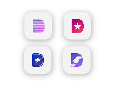 D icon design app d design icon logo