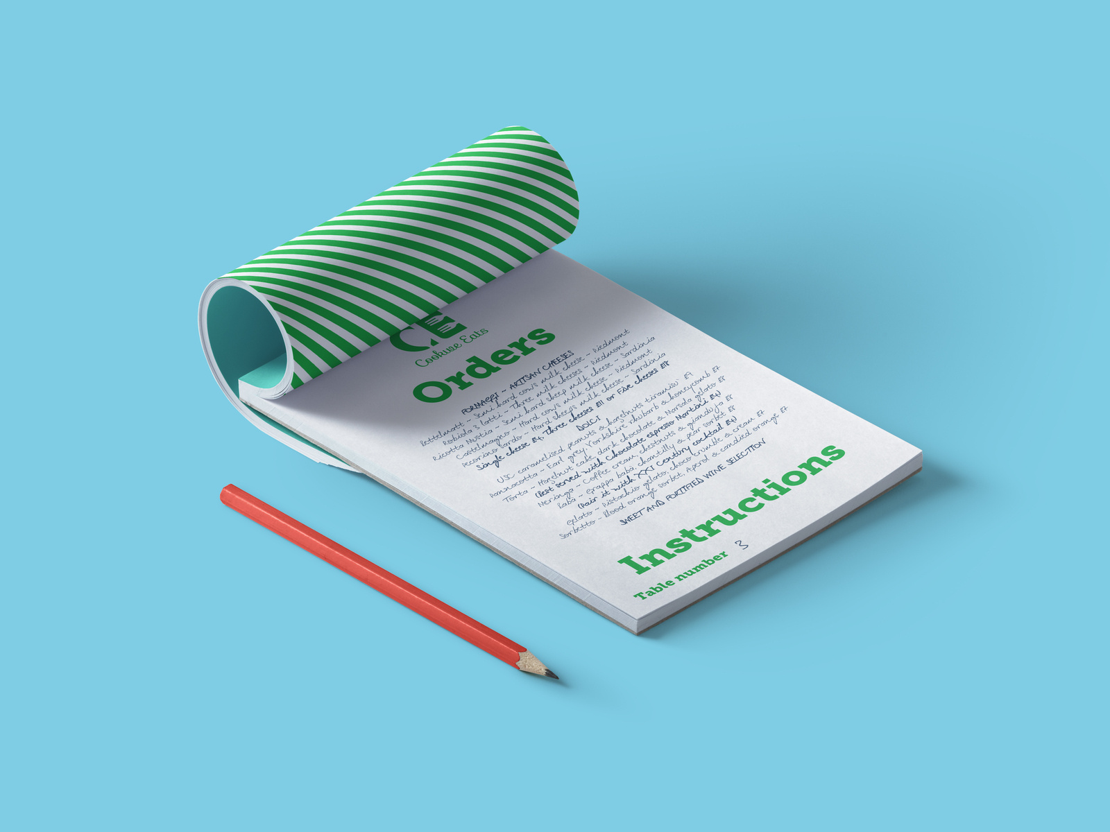 Notepad Design Cookwe Eats by kaushik panchal on Dribbble