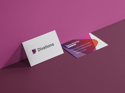 Business Card for Divations business card design designs logo typography vector