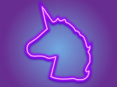 Neon unicorn sign