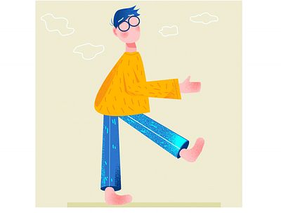 Guy in glasses design graphic design illustration