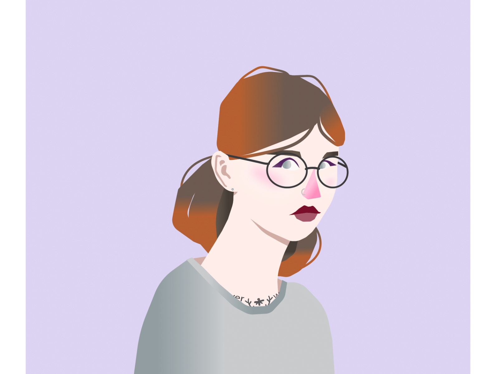 Self portrait by Kateryna on Dribbble