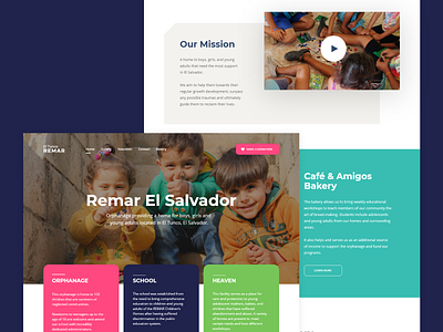 El Tunco Remar clean design corporate design design landing landing page orphanage ui ux web website