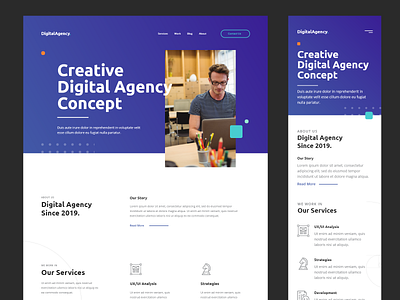 Digital Agency business concept corporate design landing page site ui ux web website