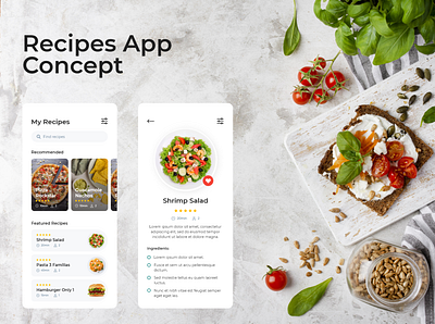 Recipe App Concept app concept mobile mobile app ui ux