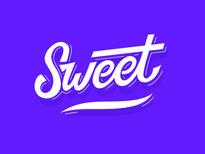 Sweet Lettering Piece lettering purple