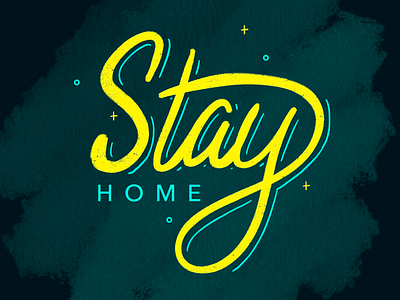 Stay Home coronavirus ipad lettering procreate