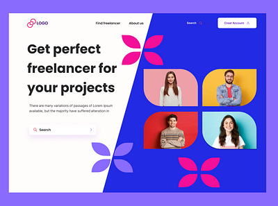 Banner for freelancers design ui