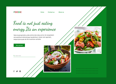 Food Banner design typography ui