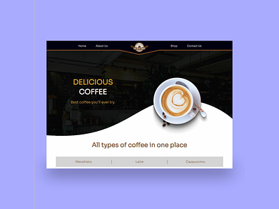 Coffee Shop website design