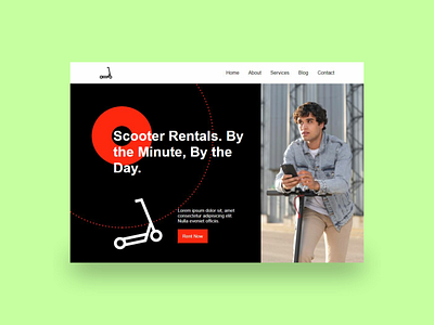 Scooter Rentals website design design ui ux webdesign webdesigner website