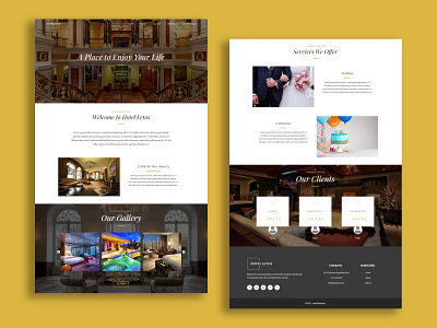 Hotel Website Design branding design graphic design illustration logo ui ux webdesign webdesigner website