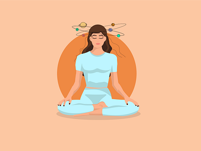 Yoga girl adobe illustrator design girl graphic design illustration meditation yoga