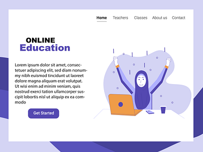 Landing Page adobe illustrator design education graphic design illustration landing landing page online online education vector