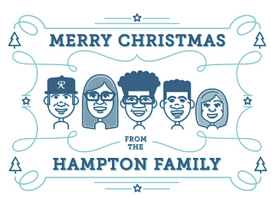 Hampton Family Christmas 2017 christmas christmas 2017 christmas card family christmas illustration