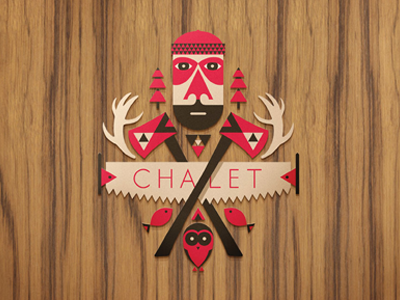 Target Chalet Identity badge branding chalet identity illustration logo target