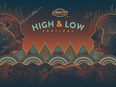 High & Low Fest california design festival illustration music poster print