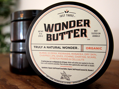 Wonder Butter Label cream label new orleans print