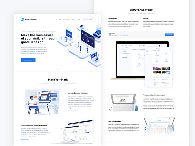 1600x1200 UI Aurora anlytics branding company landing page design sketch typography ui ux ux design webdesign