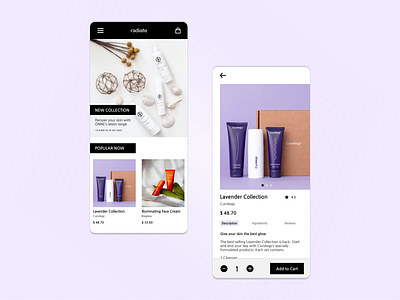 DailyUI Challenge 012: E-Commerce Shop (Single Item) challenge dailyui dailyui012 design face facial item mobile product screen shop skincare ui uxui