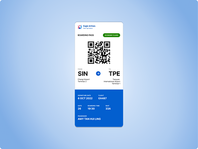 DailyUI Challenge 024: Boarding Pass