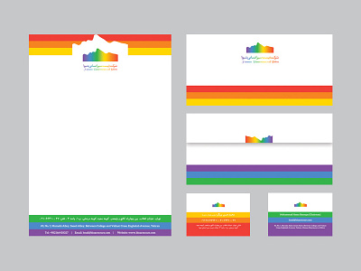 Colorful Corporate Identify business card colorful corporate envelope green identity orange purple red stationary yellow