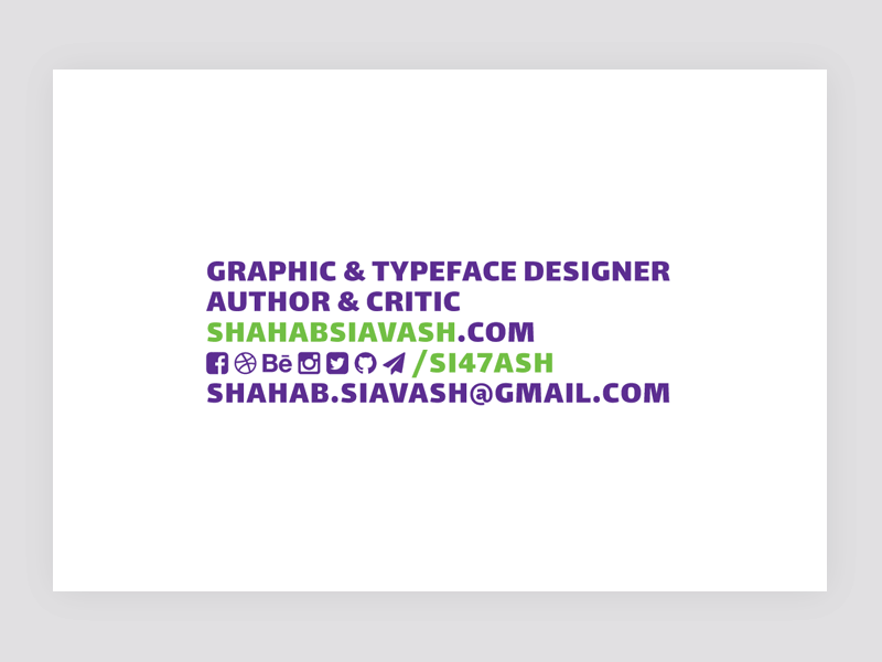 Business Card 2x behance business card corporate identity design dribbble font graphic designer purple typeface typography