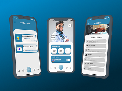 Medical Procedure App figma medical mobile app ui design ux design