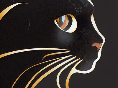 A Cat in Portrait cats character design design graphic design illustration