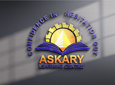 ASKARY LEARNING CENTRE Logo with 3D logo mock-up effect branding graphic design logo logodesign logomockup