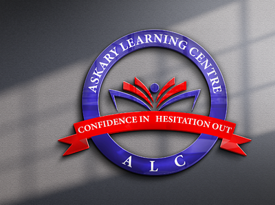 ASKARY LEARNING CENTRE Logo with 3D logo mock-up effect branding graphic design logo logodesign logomockup